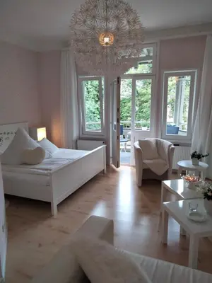 Ein Bett oder Betten in einem Zimmer der Unterkunft Ferienwohnung Benvenuto