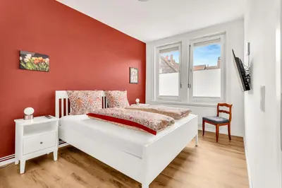 Ein Bett oder Betten in einem Zimmer der Unterkunft Altstadt-Refugium Goslar