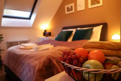 Ein Bett oder Betten in einem Zimmer der Unterkunft Apartment Serenade am Zwinger