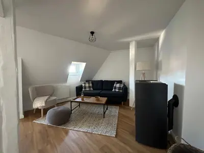 Ein Sitzbereich in der Unterkunft TURM.blick