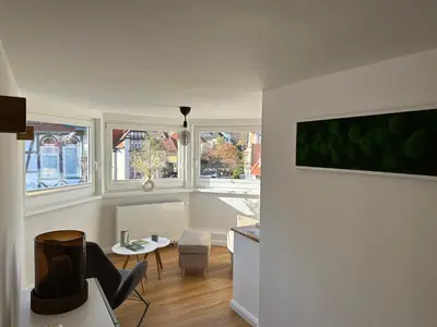 Ein Sitzbereich in der Unterkunft TURM.blick