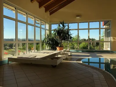 Der Swimmingpool an oder in der Nähe von Sonneneck Ferienwohnungen adults only