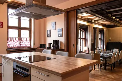 TV/Unterhaltungsangebot in der Unterkunft Salon am Schlossberg