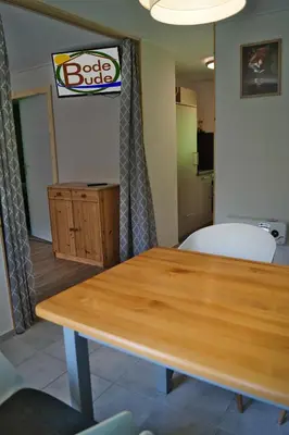 Ein Bett oder Betten in einem Zimmer der Unterkunft BodeBude