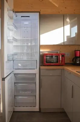 Küche/Küchenzeile in der Unterkunft Blaues Ferienhaus Wernigerode