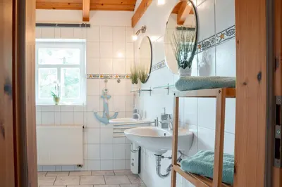 Ein Badezimmer in der Unterkunft Altes Forsthaus im Harz