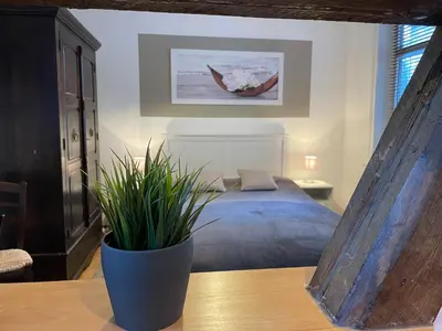 Ein Bett oder Betten in einem Zimmer der Unterkunft Ferienwohnung Casa Conti Goslar