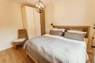 Ein Bett oder Betten in einem Zimmer der Unterkunft Waldchalet Am Steinberg FEWO