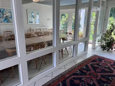Ein Restaurant oder anderes Speiselokal in der Unterkunft Gruppenhaus bis 30 Personen im Südharz