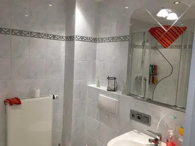 Ein Badezimmer in der Unterkunft Ferienwohnung 