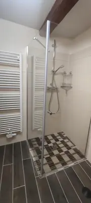 Ein Badezimmer in der Unterkunft Ferienwohnung in Timmenrode am Harz