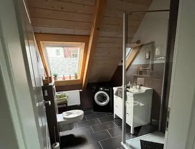 Ein Badezimmer in der Unterkunft Hexenstuben Tanne - 4 DTV Sterne
