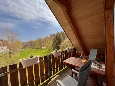 Ein Balkon oder eine Terrasse in der Unterkunft Hexenstuben Tanne - 4 DTV Sterne
