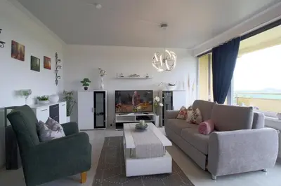 Ein Sitzbereich in der Unterkunft Apartment 256