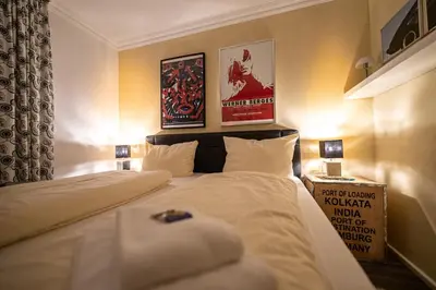 Ein Bett oder Betten in einem Zimmer der Unterkunft Hexenglück und Hexenzauber Hahnenklee