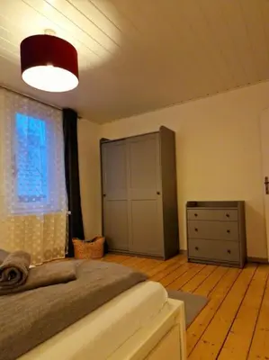 Ein Bett oder Betten in einem Zimmer der Unterkunft Zum Jakobi 6