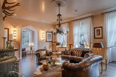 Ein Sitzbereich in der Unterkunft Villa Ottilienruh - Master-Suite