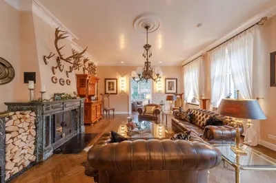Ein Sitzbereich in der Unterkunft Villa Ottilienruh - Master-Suite