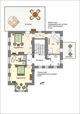 Grundriss der Unterkunft Villa Ottilienruh - Master-Suite