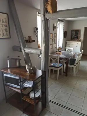Ein Sitzbereich in der Unterkunft Ferienwohnung 