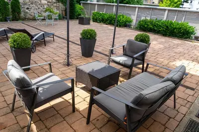 Ein Sitzbereich in der Unterkunft Ferienhaus Kleiner Kaiser