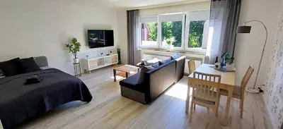 Ein Bett oder Betten in einem Zimmer der Unterkunft Apartment Blätterwald