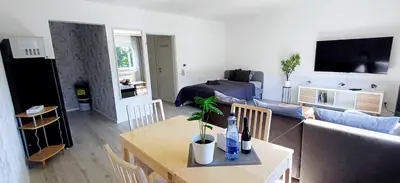 TV/Unterhaltungsangebot in der Unterkunft Apartment Blätterwald