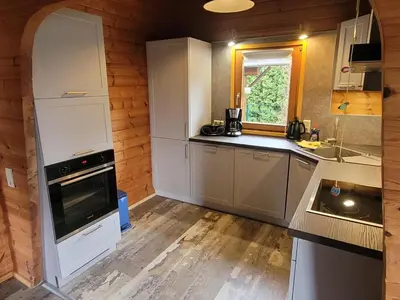 Küche/Küchenzeile in der Unterkunft Ferienhaus Kröger -kostenloses Wlan-