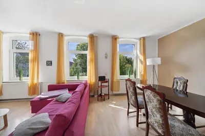 Ein Sitzbereich in der Unterkunft Schönes Ferien-Appartement für bis zu 7 Personen