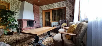 Ein Sitzbereich in der Unterkunft Zeitkapsel Braunlage