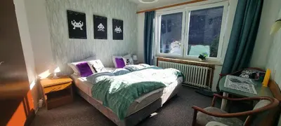 Ein Bett oder Betten in einem Zimmer der Unterkunft Zeitkapsel Braunlage