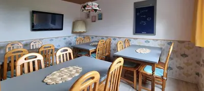 Ein Sitzbereich in der Unterkunft Zeitkapsel Braunlage