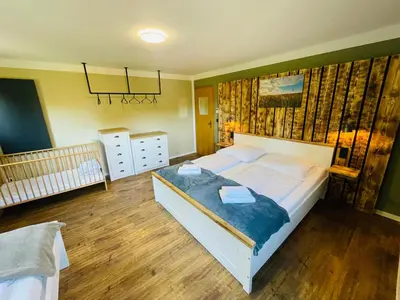 Ein Bett oder Betten in einem Zimmer der Unterkunft Haus am Bach