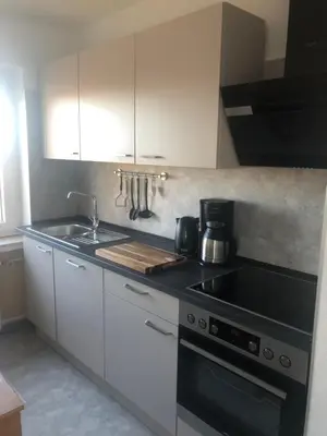 Küche/Küchenzeile in der Unterkunft Ferienwohnung Waschbärglück