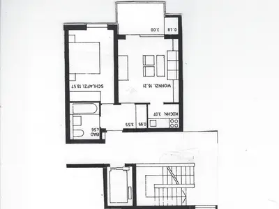 Grundriss der Unterkunft Meisensuite