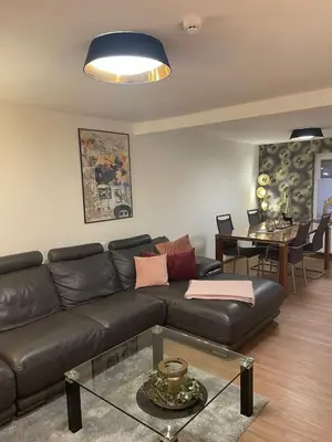 Ein Sitzbereich in der Unterkunft Gemütliche Ferienwohnung