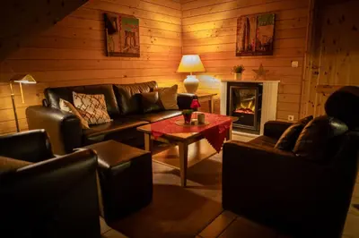 Ein Sitzbereich in der Unterkunft JS Feriendomizile Haus Abendrot