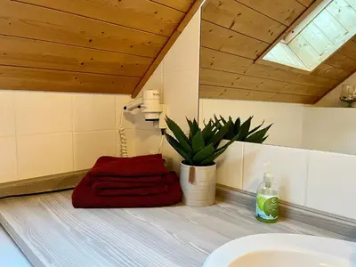 Ein Badezimmer in der Unterkunft JS Feriendomizile Haus Abendrot