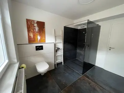 Ein Badezimmer in der Unterkunft Schöne Höhe 600 FeWo Ausblick