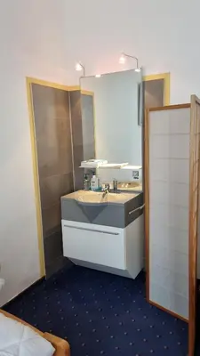Ein Badezimmer in der Unterkunft Sonneck
