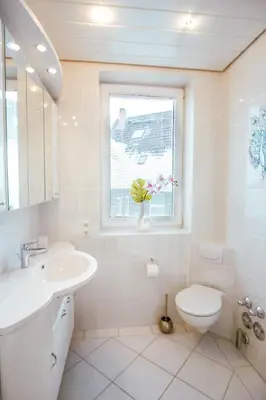 Ein Badezimmer in der Unterkunft Ferienwohnung Glockenturmblick