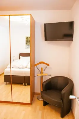 Ein Bett oder Betten in einem Zimmer der Unterkunft Ferienwohnung Glockenturmblick