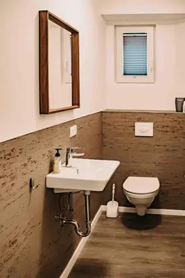 Ein Badezimmer in der Unterkunft Brockenblick 1