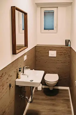 Ein Badezimmer in der Unterkunft Brockenblick 1