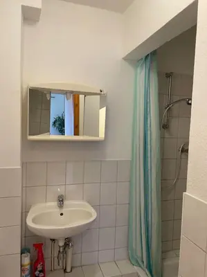 Ein Badezimmer in der Unterkunft Quartier für zwei