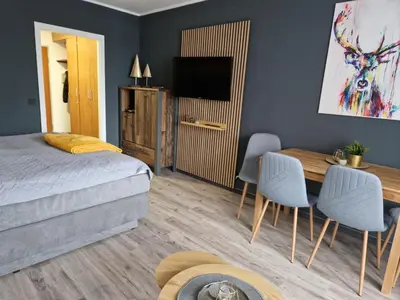 Ein Bett oder Betten in einem Zimmer der Unterkunft Apartment am Bocksberg II