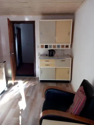 Küche/Küchenzeile in der Unterkunft Het huisje
