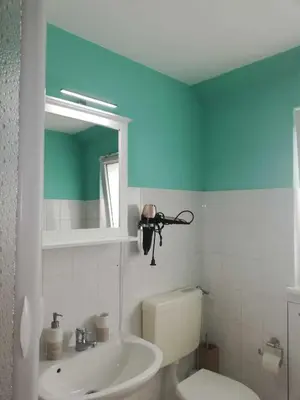 Ein Badezimmer in der Unterkunft Ferienwohnung Natur pur Mühlental Wernigerode