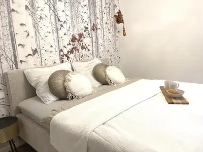 Ein Bett oder Betten in einem Zimmer der Unterkunft Fuchs-Fichte