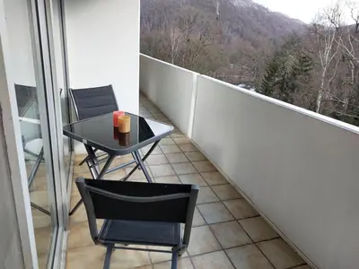 Ein allgemeiner Bergblick oder ein Berglick von der Ferienwohnung aus